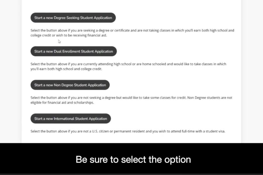 Screenshot of Video for dual credit application